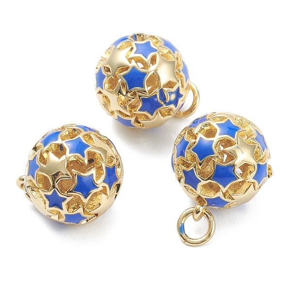 PandaHall Brass Enamel Charms, with Jump Ring, Real 18K Gold Plated, Long-Lasting Plated, Round with Star, Blue, 14.5x12.5mm, Jump Ring...
PandaHall Brass Enamel Charms, with Jump Ring, Real 18K Gold Plated, Long-Lasting Plated, Round with Star, Blue, 14.5x12.5mm, Jump Ring...