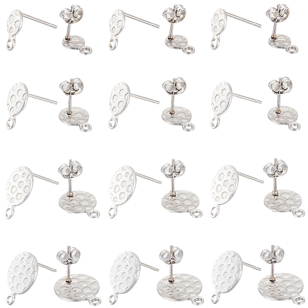 PandaHall SUNNYCLUE 48Pcs 4 Style 304 Stainless Steel Stud Earring Findings, with Vertical Loops & Ear Nuts, Textured Flat Round, Stainless...
PandaHall SUNNYCLUE 48Pcs 4 Style 304 Stainless Steel Stud Earring Findings, with Vertical Loops & Ear Nuts, Textured Flat Round, Stainless...