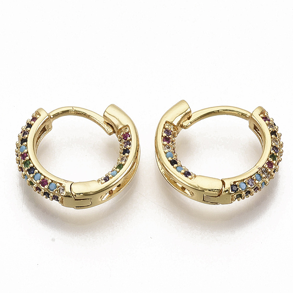 PandaHall Brass Micro Pave Colorful Cubic Zirconia Hoop Earrings, Round Ring, Real 16K Gold Plated, 15x3mm, Pin: 1x1.5mm Cubic Zirconia Ring
PandaHall Brass Micro Pave Colorful Cubic Zirconia Hoop Earrings, Round Ring, Real 16K Gold Plated, 15x3mm, Pin: 1x1.5mm Cubic Zirconia Ring