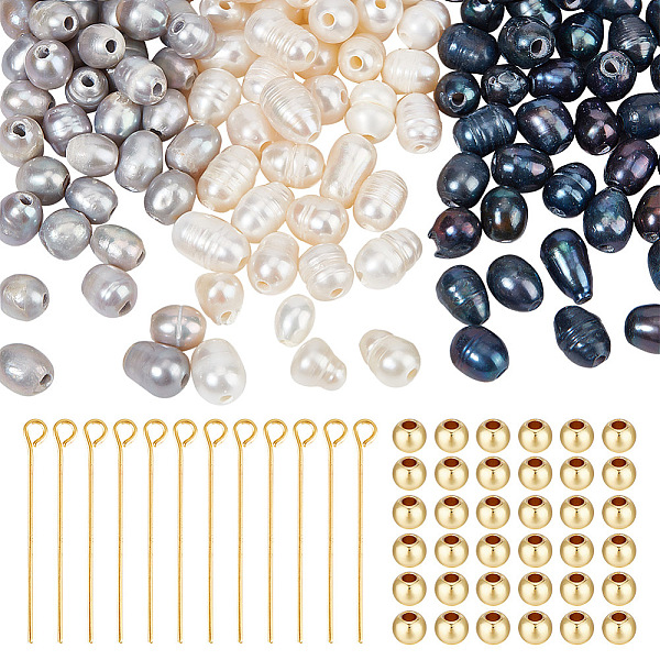 PandaHall DIY Jewelry Making Finding Kit, Including Natural Pearl Loose Beads, Iron Eye Pin, Brass Round Spacer Beads, Mixed Color..., Multicolor
PandaHall DIY Jewelry Making Finding Kit, Including Natural Pearl Loose Beads, Iron Eye Pin, Brass Round Spacer Beads, Mixed Color..., Multicolor