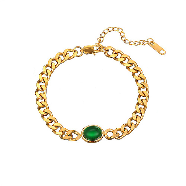 PandaHall Golden Stainless Steel Oval Link Bracelets, with Cuban Link Chains, Green, no size Stainless Steel Oval Green
PandaHall Golden Stainless Steel Oval Link Bracelets, with Cuban Link Chains, Green, no size Stainless Steel Oval Green