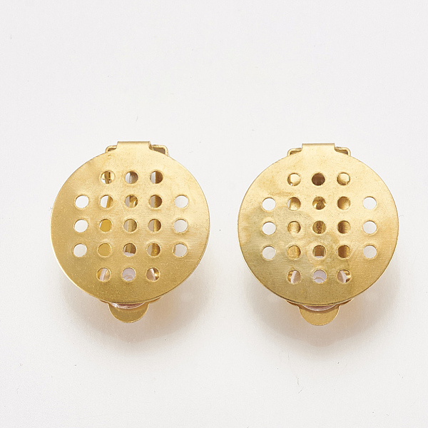 PandaHall 304 Stainless Steel Clip-on Earring Findings, with Round Flat Pad and Rubber, Flat Round, Golden, 22x15x8mm 304 Stainless Steel
PandaHall 304 Stainless Steel Clip-on Earring Findings, with Round Flat Pad and Rubber, Flat Round, Golden, 22x15x8mm 304 Stainless Steel