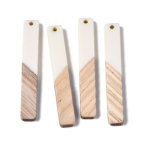 PandaHall Resin & Wood Big Pendants, Two Tone, Rectangle, White, 52x7.5x3.5mm, Hole: 2mm Resin+Wood Rectangle White
PandaHall Resin & Wood Big Pendants, Two Tone, Rectangle, White, 52x7.5x3.5mm, Hole: 2mm Resin+Wood Rectangle White