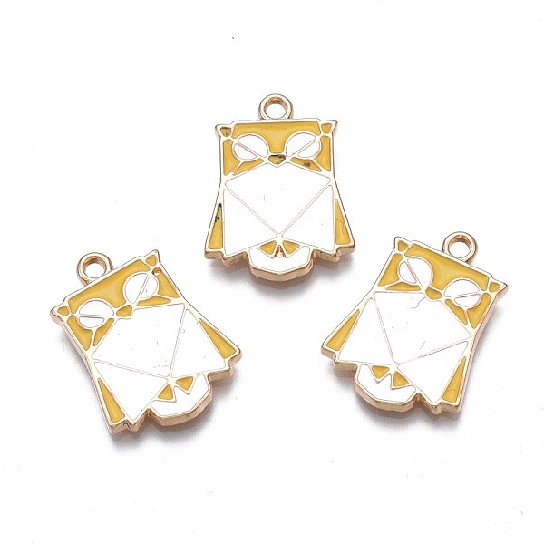 PandaHall Rack Plating Alloy Enamel Pendants, Cadmium Free & Nickel Free & Lead Free, Light Gold, Origami Owl, White, 21x15x2mm, Hole: 1.8mm...
PandaHall Rack Plating Alloy Enamel Pendants, Cadmium Free & Nickel Free & Lead Free, Light Gold, Origami Owl, White, 21x15x2mm, Hole: 1.8mm...