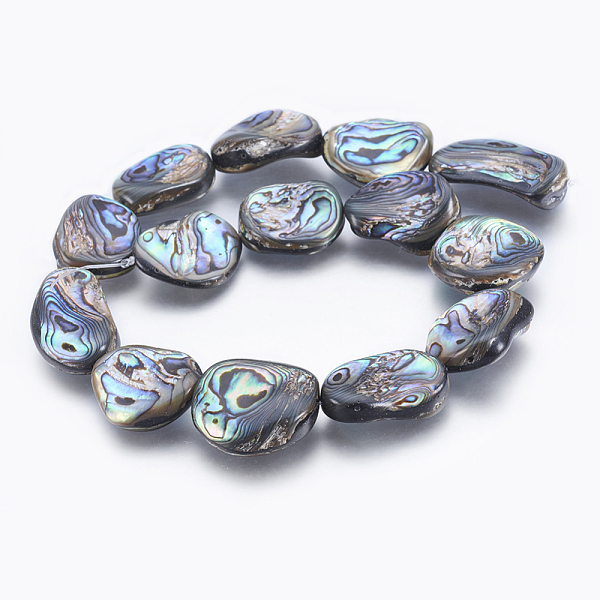 PandaHall Natural Abalone Shell/Paua Shell Beads Strands, Nuggets, 26~35x18~25x6~11mm, Hole: 0.8mm, about 14pcs/strand, 15.5 inch(39.5cm)...
PandaHall Natural Abalone Shell/Paua Shell Beads Strands, Nuggets, 26~35x18~25x6~11mm, Hole: 0.8mm, about 14pcs/strand, 15.5 inch(39.5cm)...