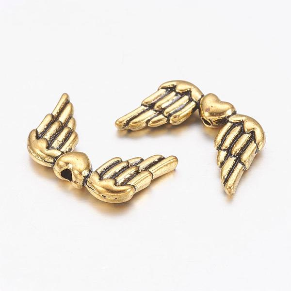 PandaHall Tibetan Style Alloy Beads, Cadmium Free & Nickel Free & Lead Free, Angel Wing, Antique Golden, 18.5x11x3.5mm, Hole: 1.5mm. Alloy...
PandaHall Tibetan Style Alloy Beads, Cadmium Free & Nickel Free & Lead Free, Angel Wing, Antique Golden, 18.5x11x3.5mm, Hole: 1.5mm. Alloy...