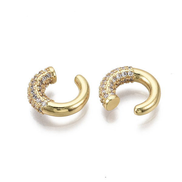 PandaHall Brass Micro Pave Clear Cubic Zirconia Cuff Earrings, Nickel Free, Ring, Real 18K Gold Plated, 3.5x6.5mm Brass Clear
PandaHall Brass Micro Pave Clear Cubic Zirconia Cuff Earrings, Nickel Free, Ring, Real 18K Gold Plated, 3.5x6.5mm Brass Clear