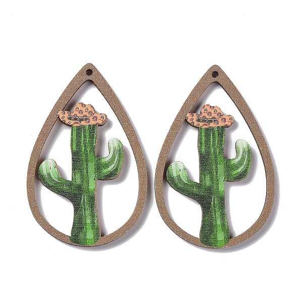 PandaHall Printed Wood Big Pendants, Teardrop with Cactus Charms, Green, 56x37x2.5mm, Hole: 1.5mm Wood Cactus Green
PandaHall Printed Wood Big Pendants, Teardrop with Cactus Charms, Green, 56x37x2.5mm, Hole: 1.5mm Wood Cactus Green