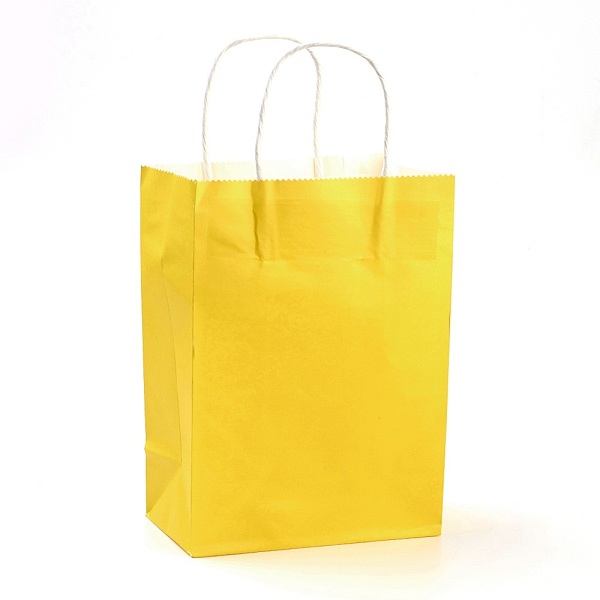 PandaHall Pure Color Kraft Paper Bags, Gift Bags, Shopping Bags, with Paper Twine Handles, Rectangle, Gold, 21x15x8cm Paper None Gold
PandaHall Pure Color Kraft Paper Bags, Gift Bags, Shopping Bags, with Paper Twine Handles, Rectangle, Gold, 21x15x8cm Paper None Gold