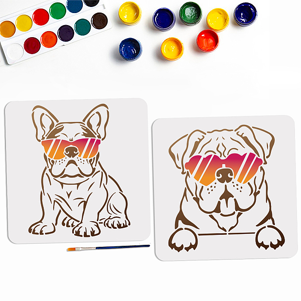 PandaHall MAYJOYDIY 2pcs Bulldog Wearing Sunglasses Stencil 11.8×11.8inch Large Square Dog Stencils for Painting with Paint Brush on Wood...
PandaHall MAYJOYDIY 2pcs Bulldog Wearing Sunglasses Stencil 11.8×11.8inch Large Square Dog Stencils for Painting with Paint Brush on Wood...