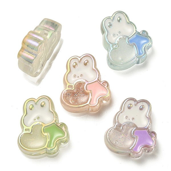 PandaHall UV Plating Rainbow Iridescent Acrylic Enamel Beads, with Glitter Powder, Rabbit with Heart, Mixed Color, 28x25x9mm, Hole: 3mm..., Multicolor
PandaHall UV Plating Rainbow Iridescent Acrylic Enamel Beads, with Glitter Powder, Rabbit with Heart, Mixed Color, 28x25x9mm, Hole: 3mm..., Multicolor