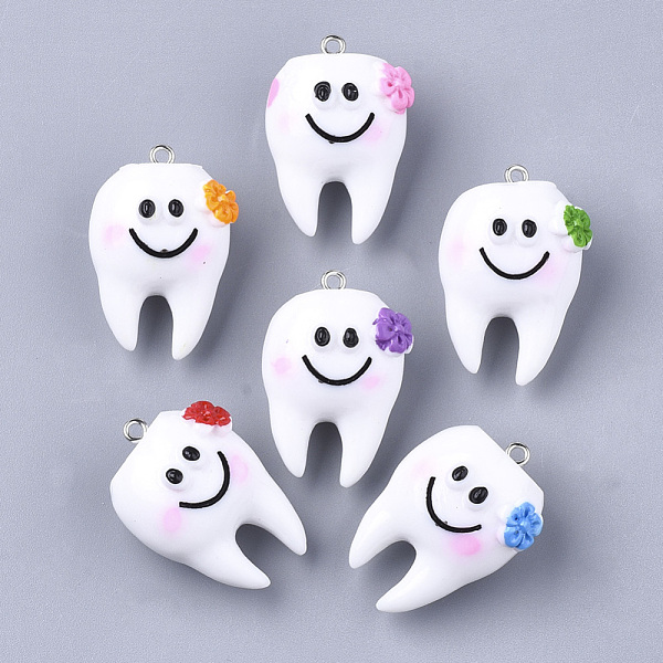 PandaHall Resin Pendants, with Platinum Plated Iron Findings, Tooth, Mixed Color, 32~34x21~22x17~18mm, Hole: 2mm Iron+Resin Body Multicolor
PandaHall Resin Pendants, with Platinum Plated Iron Findings, Tooth, Mixed Color, 32~34x21~22x17~18mm, Hole: 2mm Iron+Resin Body Multicolor