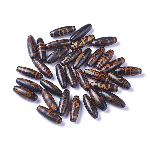 PandaHall Tibetan Style Mixed Pattern dZi Beads, Natural Agate Beads, Rice, 28~30x9.5~10.5mm, Hole: 1.5~2mm Tibetan Agate Rice
PandaHall Tibetan Style Mixed Pattern dZi Beads, Natural Agate Beads, Rice, 28~30x9.5~10.5mm, Hole: 1.5~2mm Tibetan Agate Rice