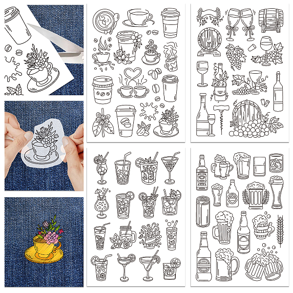 PandaHall 4 Sheets 11.6x8.2 Inch Stick and Stitch Embroidery Patterns, Non-woven Fabrics Water Soluble Embroidery Stabilizers, Cup...
PandaHall 4 Sheets 11.6x8.2 Inch Stick and Stitch Embroidery Patterns, Non-woven Fabrics Water Soluble Embroidery Stabilizers, Cup...