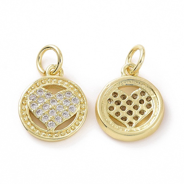 PandaHall Brass Micro Pave Cubic Zirconia Charms, Real 18K Gold Plated, with Jump Ring, Flat Round with Heart, Clear, 13x10x2mm, Jump Ring...
PandaHall Brass Micro Pave Cubic Zirconia Charms, Real 18K Gold Plated, with Jump Ring, Flat Round with Heart, Clear, 13x10x2mm, Jump Ring...
