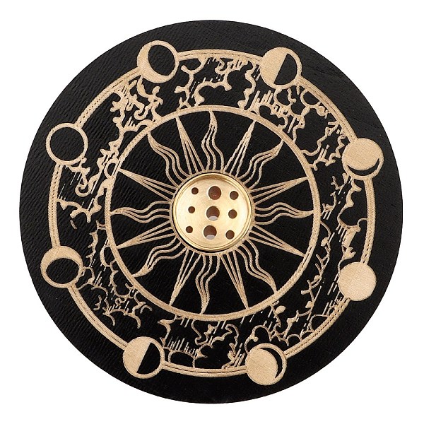 PandaHall Wooden Sun Pattern Incense Holder for Sticks, with Brass Holder, Meditation Aromatherapy Furnace Home Decor, Aquamarine, 100x5mm..., Green
PandaHall Wooden Sun Pattern Incense Holder for Sticks, with Brass Holder, Meditation Aromatherapy Furnace Home Decor, Aquamarine, 100x5mm..., Green