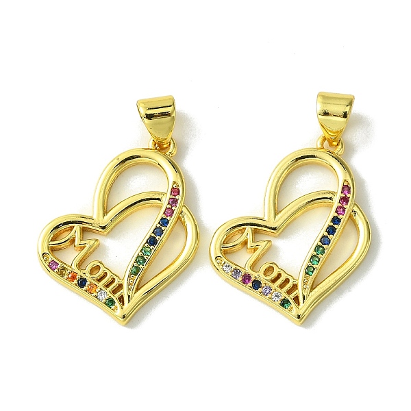 PandaHall Mother's Day Brass Micro Pave Cubic Zirconia Pendants, Heart with Word Mom, Real 18K Gold Plated, 22x17x2.5mm, Hole: 5mm..., Multicolor
PandaHall Mother's Day Brass Micro Pave Cubic Zirconia Pendants, Heart with Word Mom, Real 18K Gold Plated, 22x17x2.5mm, Hole: 5mm..., Multicolor