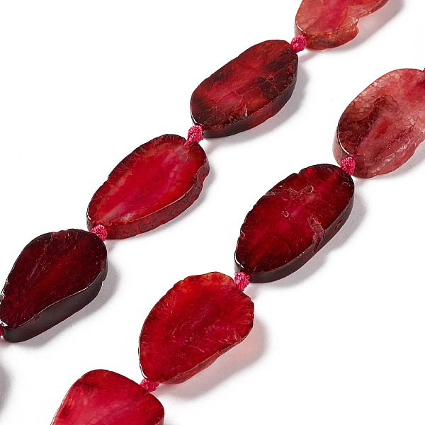 PandaHall Natural Agate Beads Strands, Dyed, Nuggets, Crimson, 26.5~47x16~28x5~6mm, Hole: 2.5mm, about 10~14pcs/strand, 15.75~17.32 inch..., Pink
PandaHall Natural Agate Beads Strands, Dyed, Nuggets, Crimson, 26.5~47x16~28x5~6mm, Hole: 2.5mm, about 10~14pcs/strand, 15.75~17.32 inch..., Pink