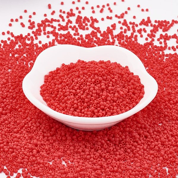PandaHall TOHO Japanese Seed Beads, Round, (45AF) Opaque Frost Cherry, 11/0, 2x1.5mm, Hole: 0.5mm, about 42000pcs/pound Glass Red
PandaHall TOHO Japanese Seed Beads, Round, (45AF) Opaque Frost Cherry, 11/0, 2x1.5mm, Hole: 0.5mm, about 42000pcs/pound Glass Red