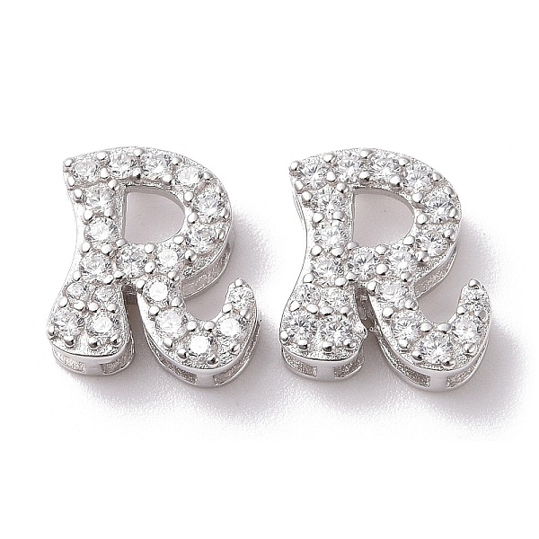 PandaHall 925 Sterling Silver Micro Pave Cubic Zirconia Beads, Real Platinum Plated, Letter R, 9x8x3.5mm, Hole: 2.5x1.5mm Cubic Zirconia...
PandaHall 925 Sterling Silver Micro Pave Cubic Zirconia Beads, Real Platinum Plated, Letter R, 9x8x3.5mm, Hole: 2.5x1.5mm Cubic Zirconia...