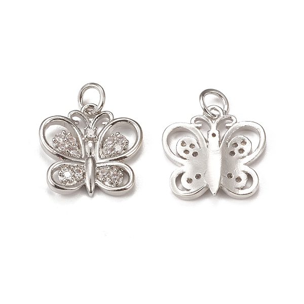 PandaHall Brass Micro Pave Cubic Zirconia Charms, with Jump Ring, Butterfly Charm, Platinum, 15x15x2mm, Hole: 3mm Brass+Cubic Zirconia..., Clear
PandaHall Brass Micro Pave Cubic Zirconia Charms, with Jump Ring, Butterfly Charm, Platinum, 15x15x2mm, Hole: 3mm Brass+Cubic Zirconia..., Clear