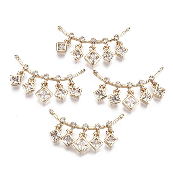 PandaHall Brass Micro Pave Cubic Zirconia Pendants, Long-Lasting Plated, Curved Bar with Rhombus, Light Gold, Clear, 18x30x3mm, Hole: 1.2mm...
PandaHall Brass Micro Pave Cubic Zirconia Pendants, Long-Lasting Plated, Curved Bar with Rhombus, Light Gold, Clear, 18x30x3mm, Hole: 1.2mm...