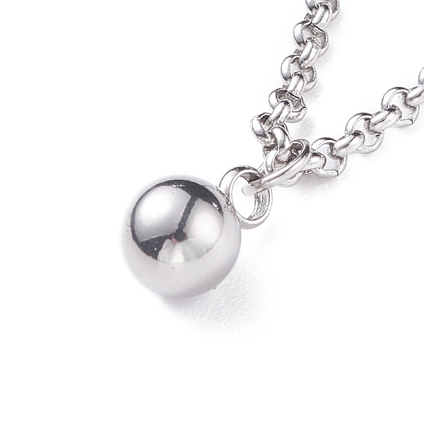 PandaHall 304 Stainless Steel Round Ball Pendant Necklace with Rolo Chains for Men Women, Stainless Steel Color, 16.02 inch(40.7cm) 304...
PandaHall 304 Stainless Steel Round Ball Pendant Necklace with Rolo Chains for Men Women, Stainless Steel Color, 16.02 inch(40.7cm) 304...