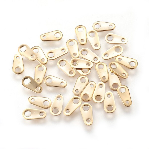 PandaHall 304 Stainless Steel Chain Tabs, Chain Extender Connectors, Teardrop, Golden, 8x4x0.5mm, Hole: 1~1.8mm 304 Stainless Steel
PandaHall 304 Stainless Steel Chain Tabs, Chain Extender Connectors, Teardrop, Golden, 8x4x0.5mm, Hole: 1~1.8mm 304 Stainless Steel