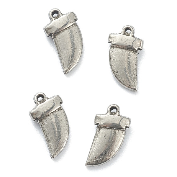 PandaHall 304 Stainless Steel Charms, Scabbard, Stainless Steel Color, 11x6x2.5mm, Hole: 0.7mm 304 Stainless Steel Horn
PandaHall 304 Stainless Steel Charms, Scabbard, Stainless Steel Color, 11x6x2.5mm, Hole: 0.7mm 304 Stainless Steel Horn