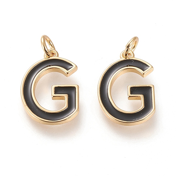 PandaHall Brass Enamel Pendants, with Jump Ring, Long-Lasting Plated, Real 18K Gold Plated, Letter.G, Black, Letter.G, G: 17.5x11.5x1.8mm...
PandaHall Brass Enamel Pendants, with Jump Ring, Long-Lasting Plated, Real 18K Gold Plated, Letter.G, Black, Letter.G, G: 17.5x11.5x1.8mm...