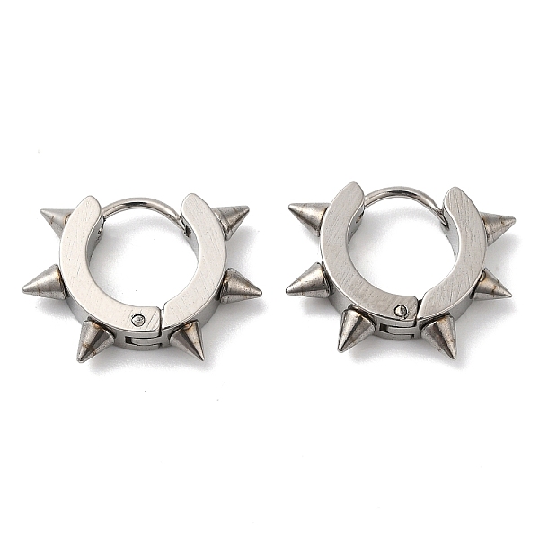 PandaHall 201 Stainless Steel Spike Hoop Earrings with 304 Stainless Steel Pins, Stainless Steel Color, 18x4mm 201 Stainless Steel
PandaHall 201 Stainless Steel Spike Hoop Earrings with 304 Stainless Steel Pins, Stainless Steel Color, 18x4mm 201 Stainless Steel
