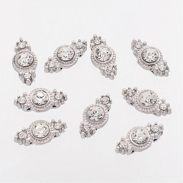 PandaHall Zinc Alloy Beads Spacers, with Rhinestone and Two Holes, Flat Round, Platinum Color, Size: about 8.5mm wide, 17.5mm long, 5.6mm...
PandaHall Zinc Alloy Beads Spacers, with Rhinestone and Two Holes, Flat Round, Platinum Color, Size: about 8.5mm wide, 17.5mm long, 5.6mm...