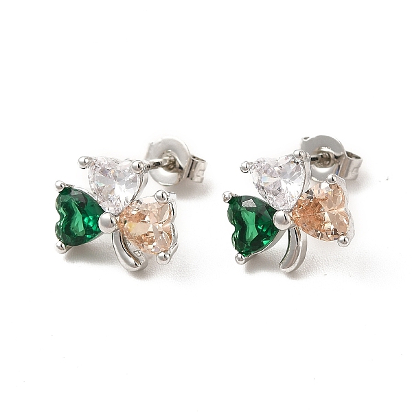 PandaHall Rack Plating Brass Micro Pave Cubic Zirconia Stud Earrings, Long-Lasting Plated Clover Jewelry for Women, Cadmium Free & Lead Free...
PandaHall Rack Plating Brass Micro Pave Cubic Zirconia Stud Earrings, Long-Lasting Plated Clover Jewelry for Women, Cadmium Free & Lead Free...