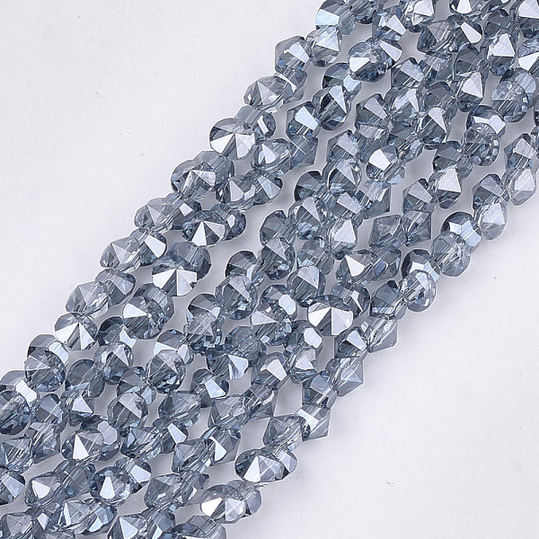 PandaHall Electroplate Glass Beads Strands, Faceted, Diamond, Light Steel Blue, 4~4.5x4x3~3.5mm, Hole: 0.8mm, about 100pcs/strand, 11.8 inch...
PandaHall Electroplate Glass Beads Strands, Faceted, Diamond, Light Steel Blue, 4~4.5x4x3~3.5mm, Hole: 0.8mm, about 100pcs/strand, 11.8 inch...