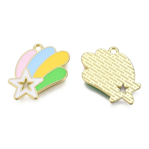 PandaHall Alloy Enamel Pendants, Cadmium Free & Lead Free, Star with Rainbow, Golden, Colorful, 20.5x22.5x1.3mm, Hole: 1.6mm Alloy+Enamel...
PandaHall Alloy Enamel Pendants, Cadmium Free & Lead Free, Star with Rainbow, Golden, Colorful, 20.5x22.5x1.3mm, Hole: 1.6mm Alloy+Enamel...