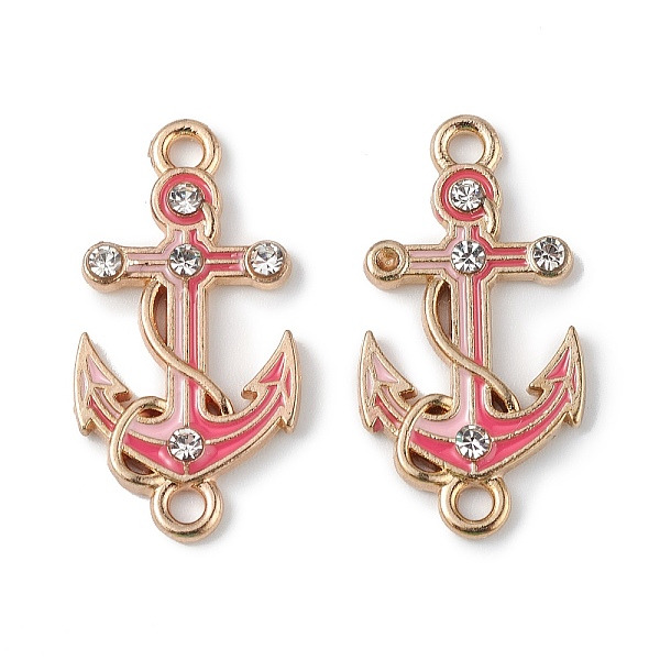 PandaHall Alloy Enamel Connector Charms, Anchor Links with Crystal Rhinestone, Light Gold, Cadmium Free & Nickel Free & Lead Free, Pale..., Clear
PandaHall Alloy Enamel Connector Charms, Anchor Links with Crystal Rhinestone, Light Gold, Cadmium Free & Nickel Free & Lead Free, Pale..., Clear