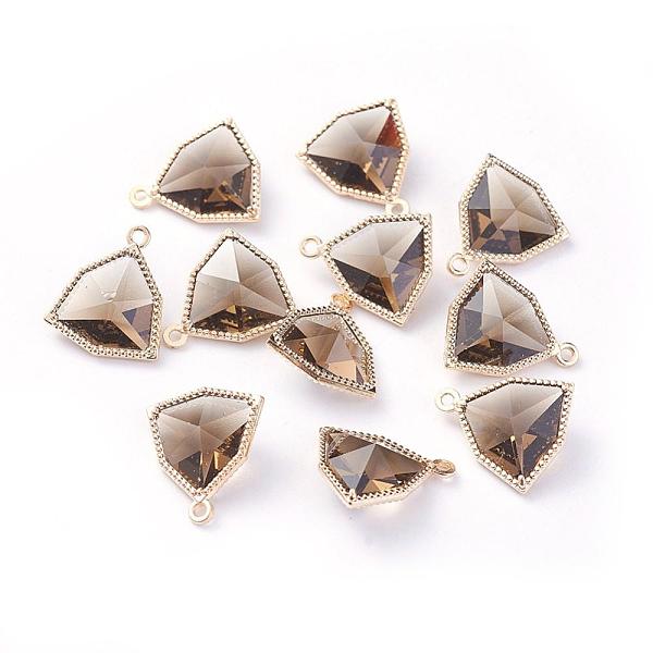 PandaHall Glass Pendants, with Eco-Friendly Alloy Open Back Berzel Findings, Faceted, Triangle, Light Gold, Light Grey, 17x14.5x7mm, Hole..., Gray
PandaHall Glass Pendants, with Eco-Friendly Alloy Open Back Berzel Findings, Faceted, Triangle, Light Gold, Light Grey, 17x14.5x7mm, Hole..., Gray