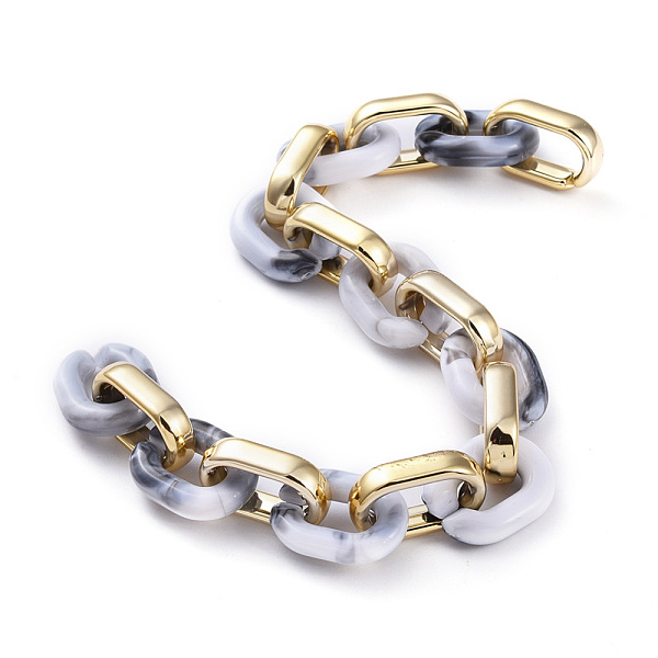 PandaHall Handmade CCB Plastic Cable Chains, with Acrylic Linking Rings, Golden, WhiteSmoke, Links: 19x12x4.8mm and 19x14.5x4.5mm, 39.37..., White
PandaHall Handmade CCB Plastic Cable Chains, with Acrylic Linking Rings, Golden, WhiteSmoke, Links: 19x12x4.8mm and 19x14.5x4.5mm, 39.37..., White