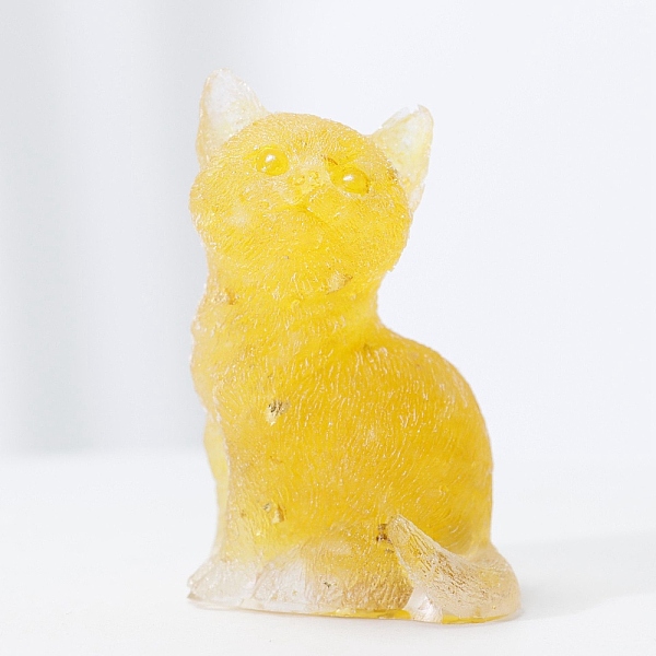 PandaHall Resin Craft Display Decorations, with Citrine Chip, Cat Shape Figurine, for Home Feng Shui Ornament, 75x50x36mm Citrine Cat Shape
PandaHall Resin Craft Display Decorations, with Citrine Chip, Cat Shape Figurine, for Home Feng Shui Ornament, 75x50x36mm Citrine Cat Shape