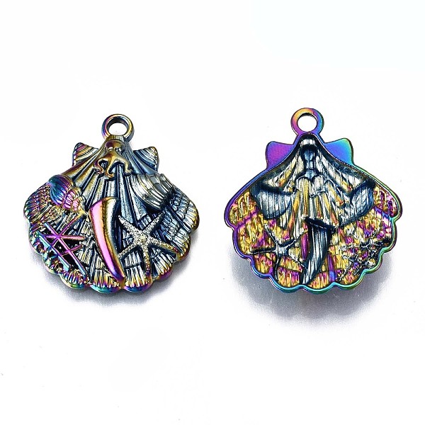 PandaHall Alloy Pendants, Cadmium Free & Lead Free, Shell Shape, Rainbow Color, 27x24x5mm, Hole: 2mm Alloy Shell Shape
PandaHall Alloy Pendants, Cadmium Free & Lead Free, Shell Shape, Rainbow Color, 27x24x5mm, Hole: 2mm Alloy Shell Shape