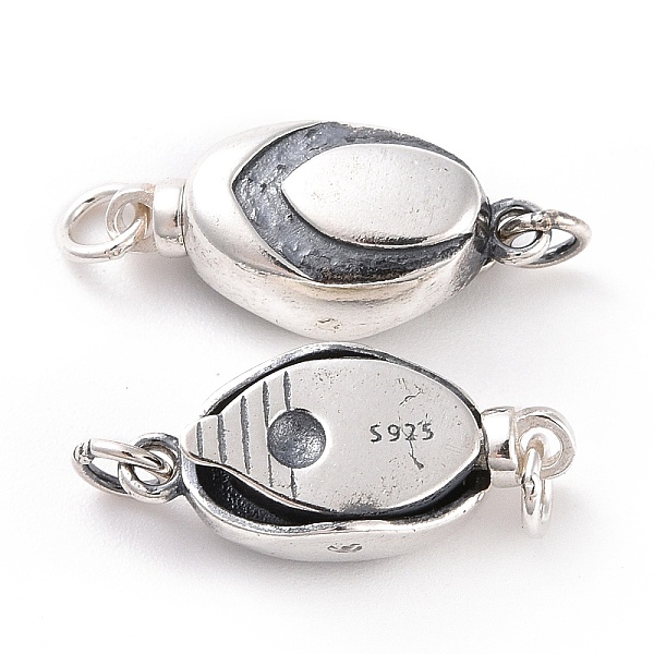 PandaHall 925 Sterling Silver Bayonet Clasps, Oval, Thailand Sterling Silver Plated, 7.5x17x5.5mm, Hole: 2mm Sterling Silver
PandaHall 925 Sterling Silver Bayonet Clasps, Oval, Thailand Sterling Silver Plated, 7.5x17x5.5mm, Hole: 2mm Sterling Silver