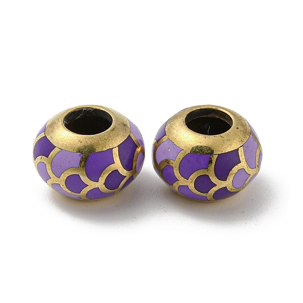 PandaHall Alloy Enamel European Beads, Large Hole Beads, Rondelle, Golden, 12x8.5mm, Hole: 5mm Alloy+Enamel Rondelle Purple
PandaHall Alloy Enamel European Beads, Large Hole Beads, Rondelle, Golden, 12x8.5mm, Hole: 5mm Alloy+Enamel Rondelle Purple