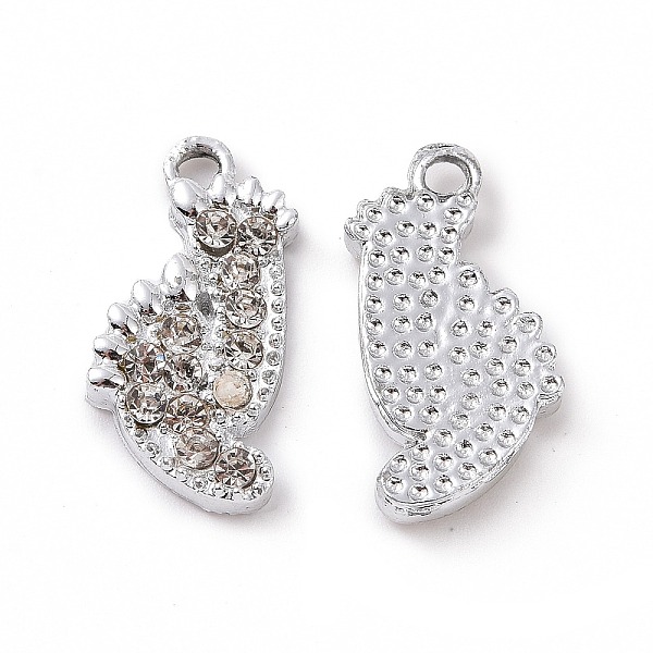 PandaHall Alloy Crystal Rhinestone Pendants, Footprint Charms, Platinum, 17x11x2.5mm, Hole: 1.6mm Alloy+Rhinestone Others Clear
PandaHall Alloy Crystal Rhinestone Pendants, Footprint Charms, Platinum, 17x11x2.5mm, Hole: 1.6mm Alloy+Rhinestone Others Clear