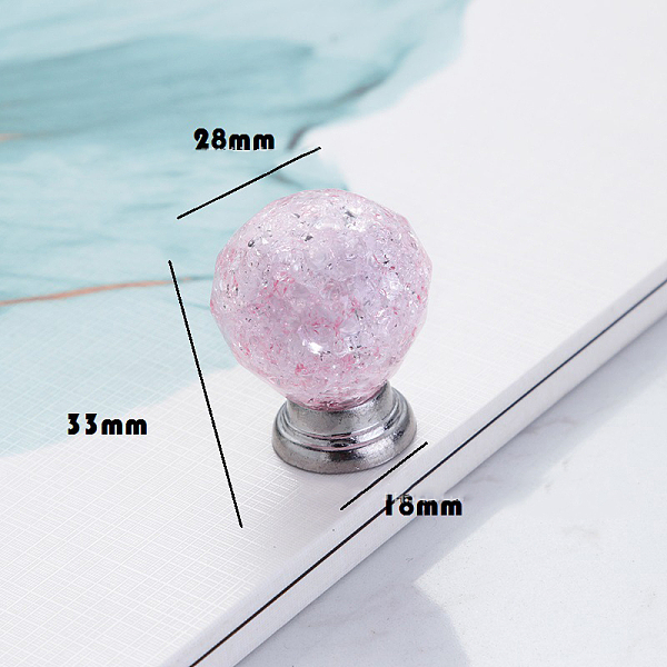 PandaHall Acrylic & Alloy Cabinet Door Knobs, Crackle Glass Style Kitchen Drawer Pulls Cabinet Handles, Round, Pink, 28x33mm Acrylic Round...
PandaHall Acrylic & Alloy Cabinet Door Knobs, Crackle Glass Style Kitchen Drawer Pulls Cabinet Handles, Round, Pink, 28x33mm Acrylic Round...