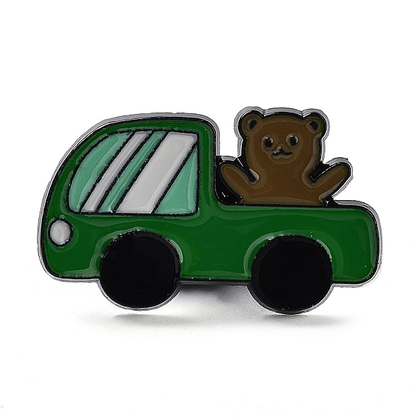PandaHall Bear Vehicle Enamel Pin, Alloy Brooch for Backpack Clothes, Dark Green, 19x31.5x2mm Alloy+Enamel Bear
PandaHall Bear Vehicle Enamel Pin, Alloy Brooch for Backpack Clothes, Dark Green, 19x31.5x2mm Alloy+Enamel Bear