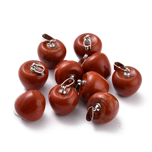PandaHall Natural Red Jasper Pendants, with Platinum Brass Loops, Apple, 14~15x14x14mm, Hole: 6x3mm Red Jasper Fruit
PandaHall Natural Red Jasper Pendants, with Platinum Brass Loops, Apple, 14~15x14x14mm, Hole: 6x3mm Red Jasper Fruit