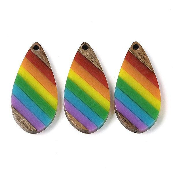 PandaHall Resin & Wood Pendants, Teardrop, Colorful, 38x18x3.5mm, Hole: 2mm Wood Teardrop
PandaHall Resin & Wood Pendants, Teardrop, Colorful, 38x18x3.5mm, Hole: 2mm Wood Teardrop