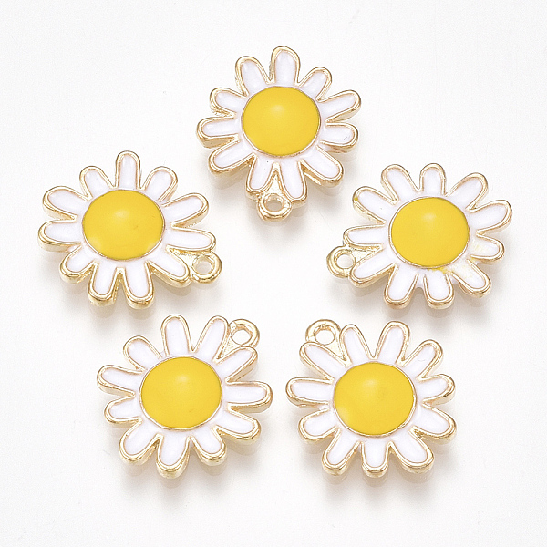 PandaHall Alloy Pendants, with Enamel, Flower, Light Gold, White, 17x14x2.5mm, Hole: 1.2mm Alloy+Enamel Flower White
PandaHall Alloy Pendants, with Enamel, Flower, Light Gold, White, 17x14x2.5mm, Hole: 1.2mm Alloy+Enamel Flower White