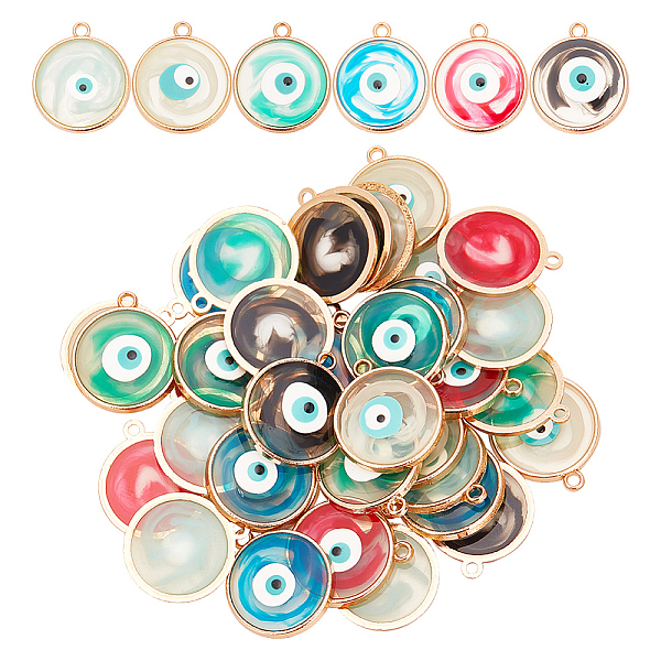 PandaHall ARRICRAFT 36Pcs 6 Colors Epoxy Resin Enamel Pendants, Evil Eye Charms, with Rack Plating Light Gold Tone Alloy Open Back Bezel..., Multicolor
PandaHall ARRICRAFT 36Pcs 6 Colors Epoxy Resin Enamel Pendants, Evil Eye Charms, with Rack Plating Light Gold Tone Alloy Open Back Bezel..., Multicolor