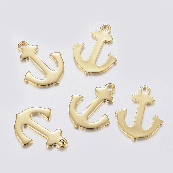 PandaHall 304 Stainless Steel Pendants, Anchor, Golden, 16x13x1mm, Hole: 1.5mm 304 Stainless Steel Anchor & Helm
PandaHall 304 Stainless Steel Pendants, Anchor, Golden, 16x13x1mm, Hole: 1.5mm 304 Stainless Steel Anchor & Helm